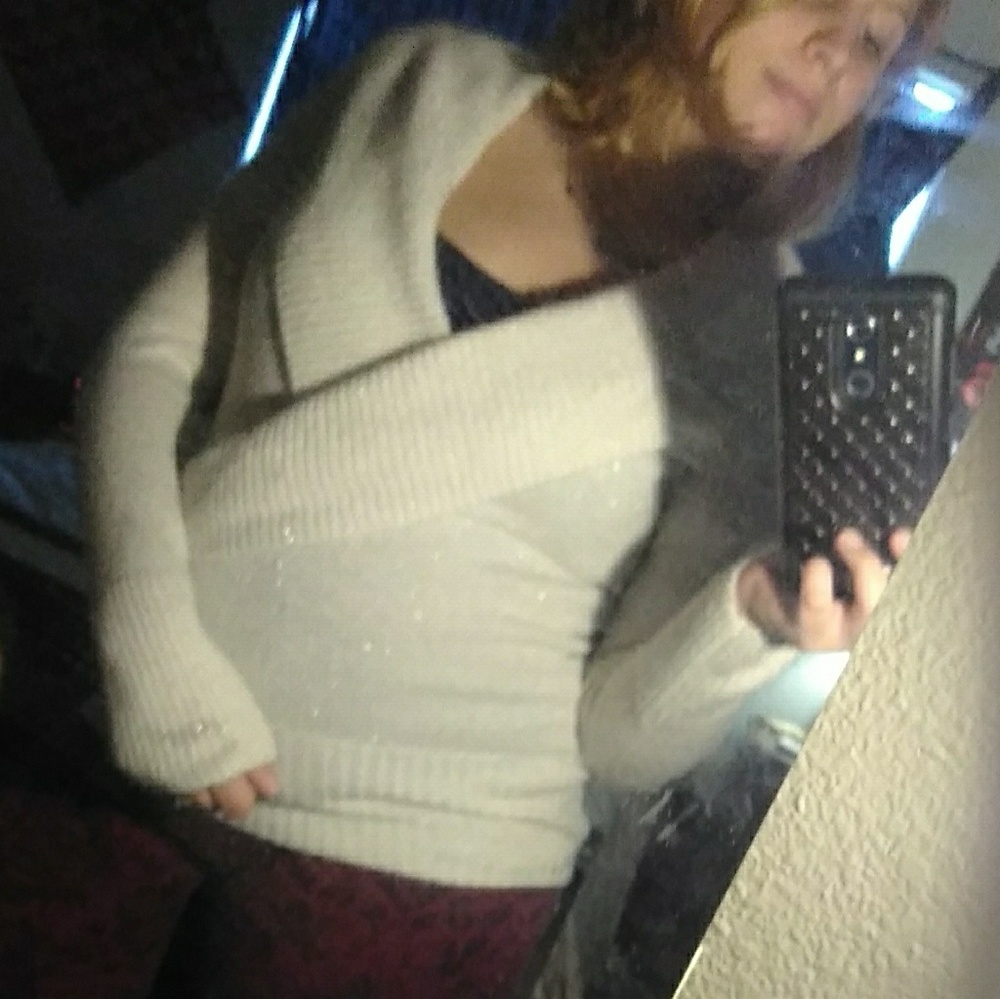 Crossover cozy sweater